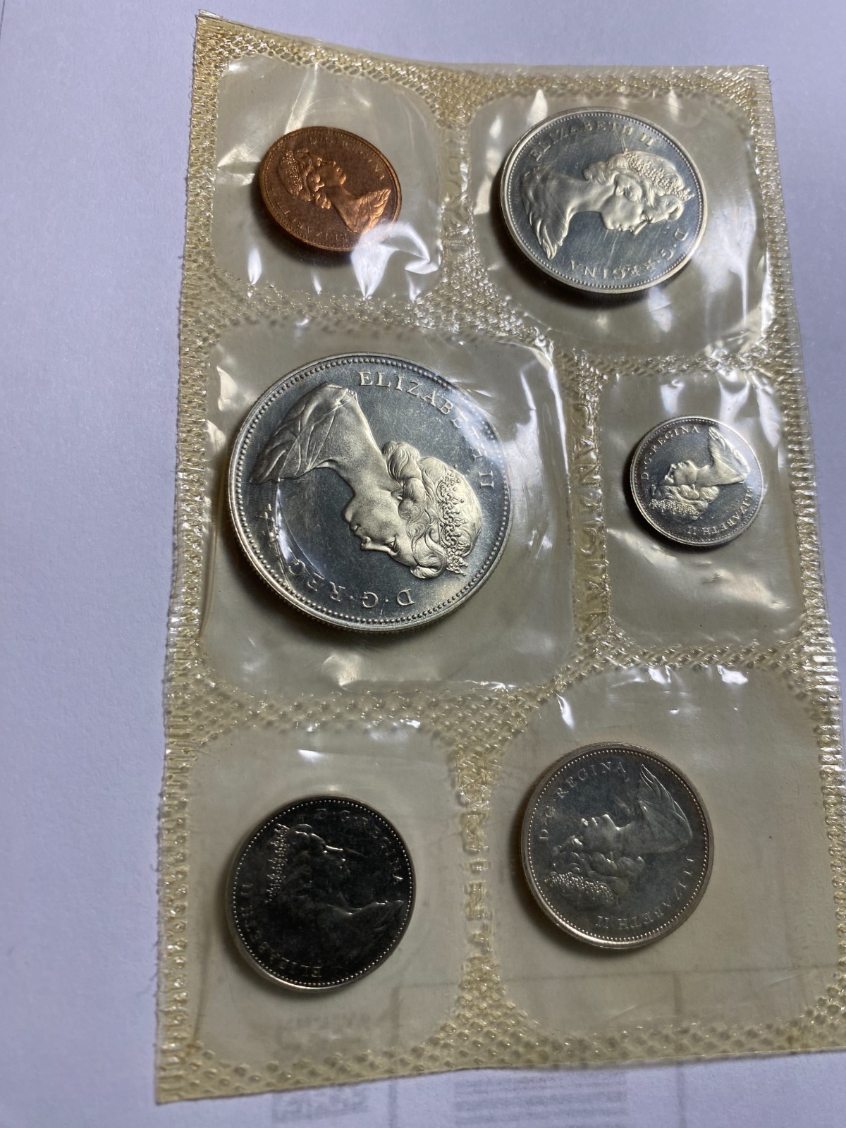 CANADA 6 coin set 1966 SILVER dollar in CELLO