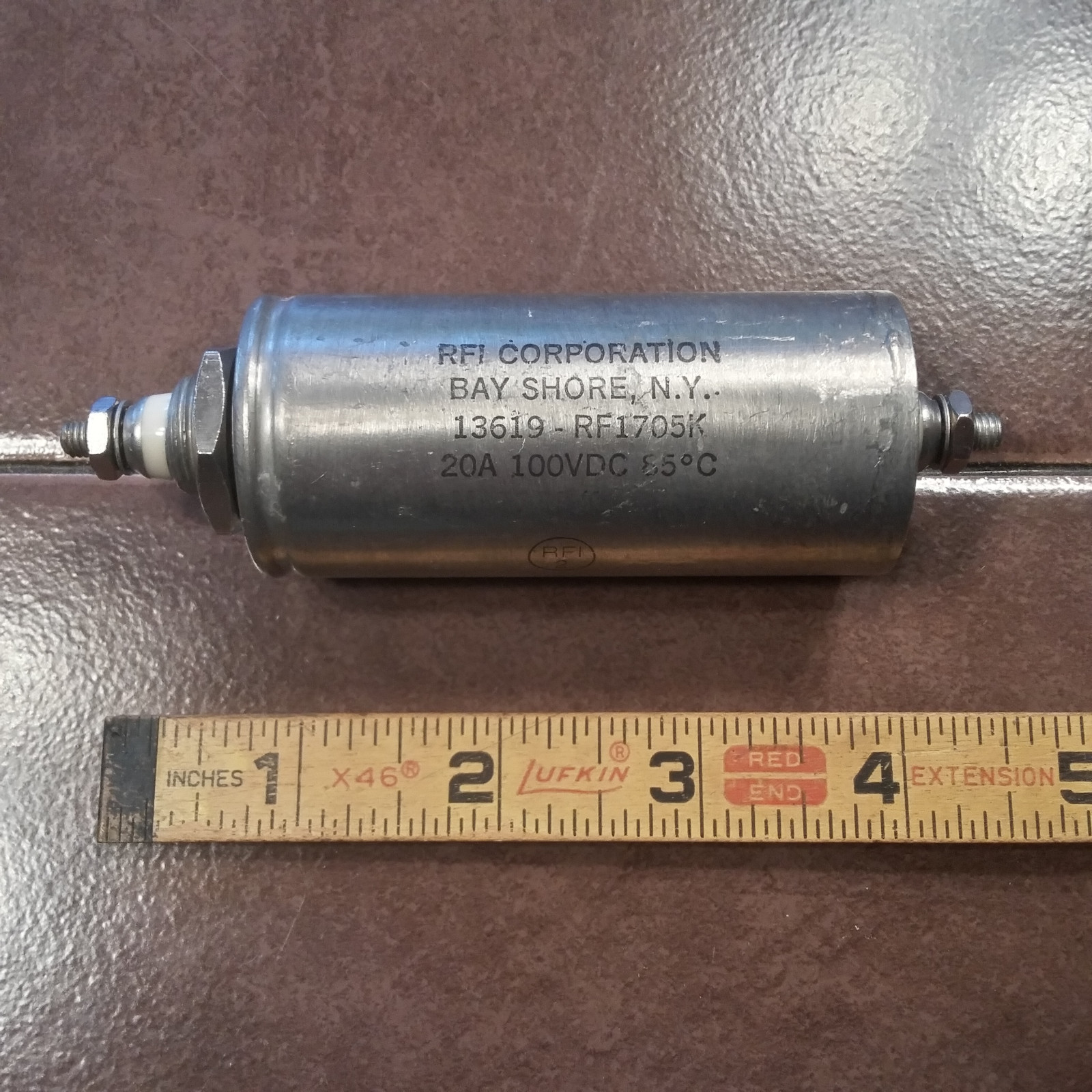 RFI Corporation 13619-RF1705K RFI Filter Capicator 20A, 100VDC, NOS