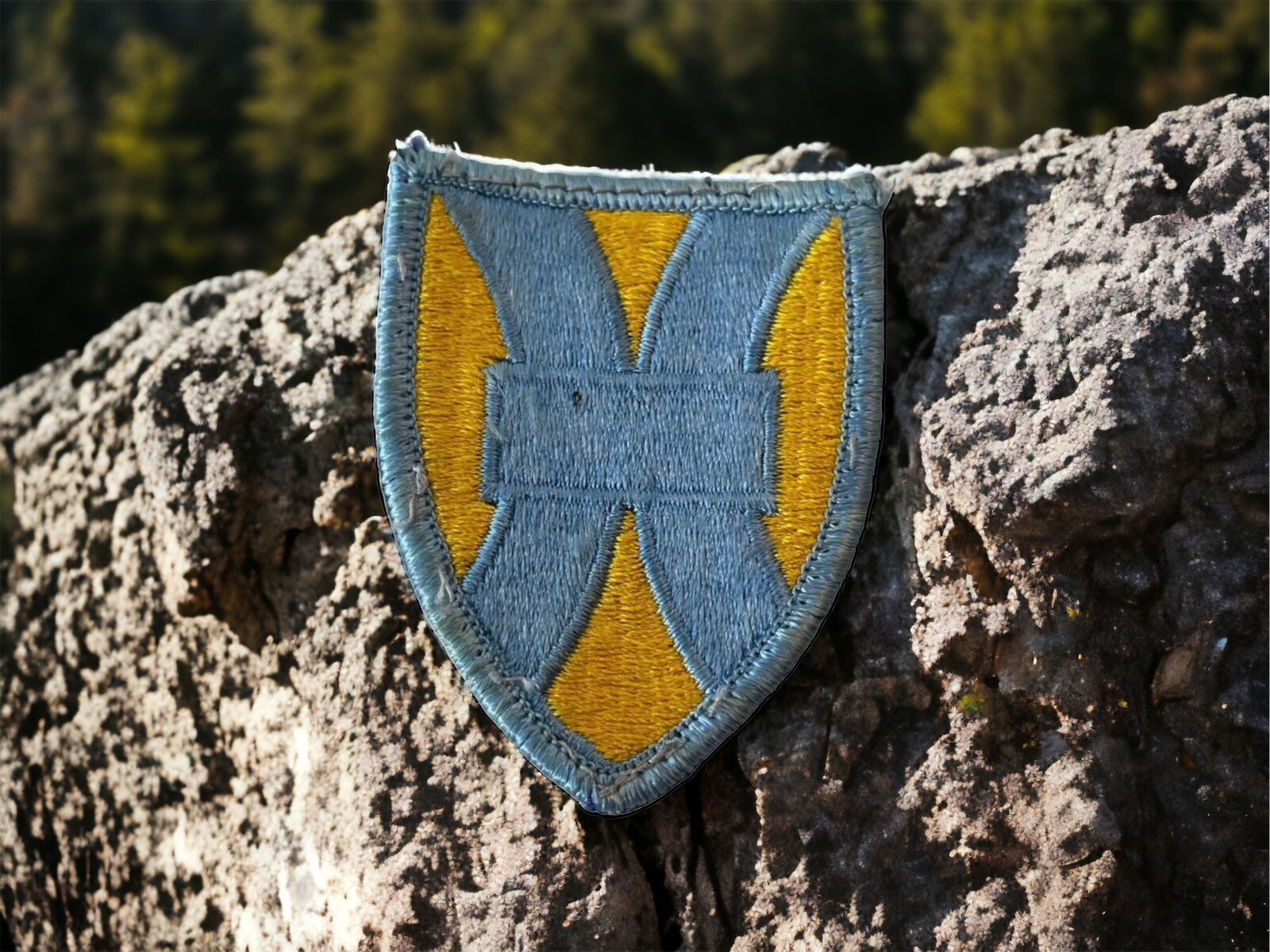 1968 Issue 1st Support Brigade  Patch Blue YellowUsed in Barry Stein's Book