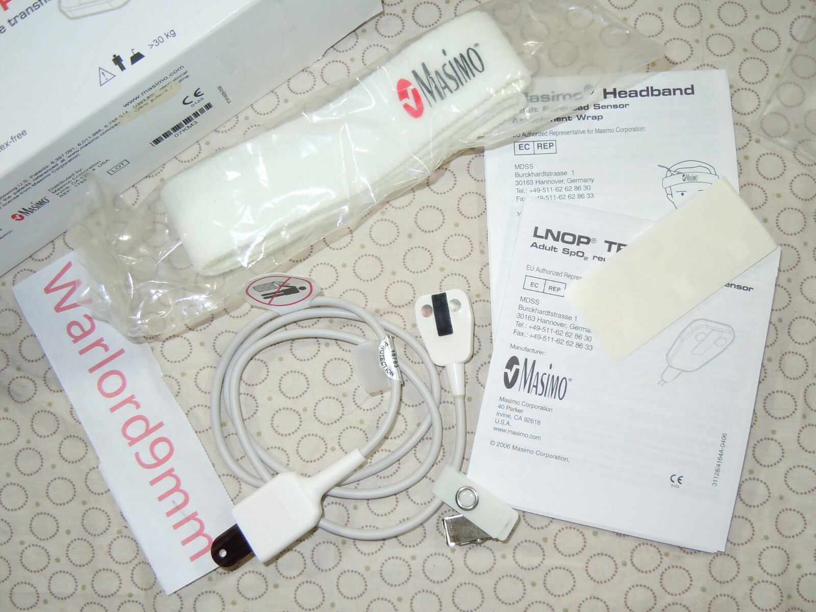 NEW MASIMO LNOP TF-I SPO2 TRANSFLECTANCE SENSOR REF. 1793 - 15783.