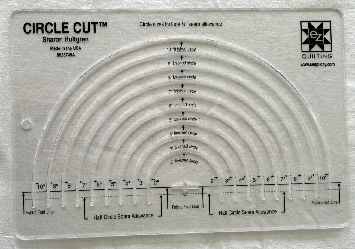 Circle Cut - Sharon Hultgren  8823749A,  2" to 10" Circle Template, Used