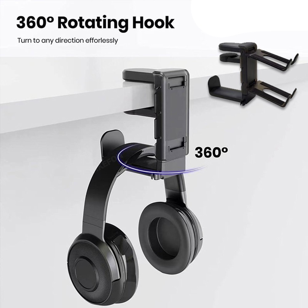 Desktop Gaming Controller Headphone Stand Storage Shelf for PC Headset VZR8239