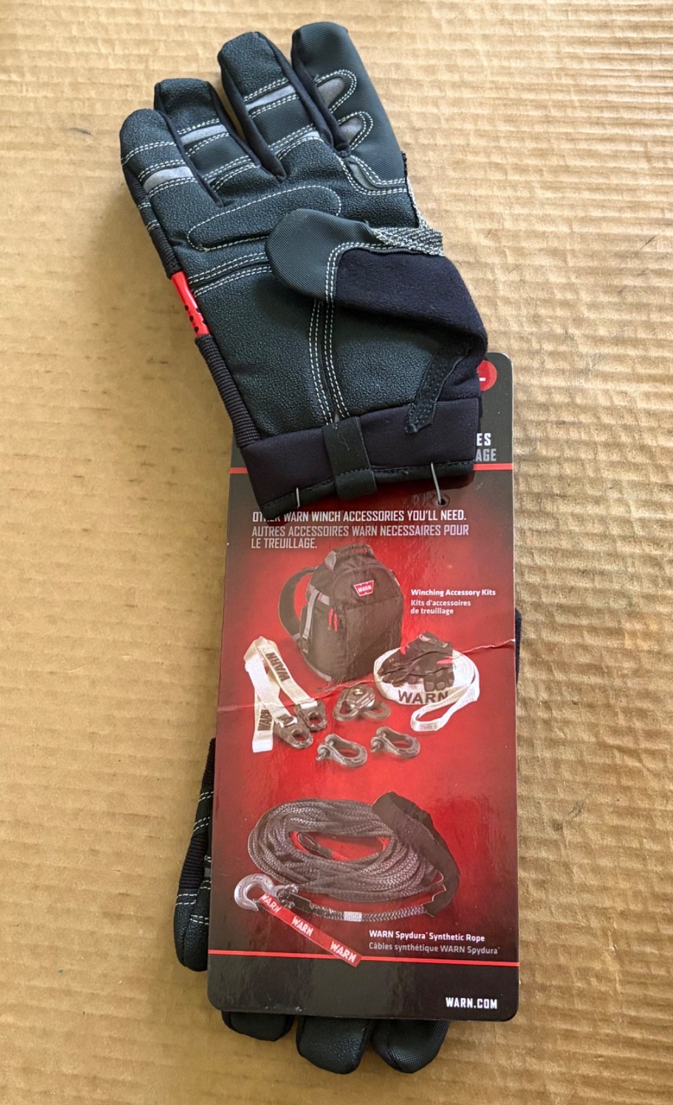 Warn Winching Gloves 91650 Size Large