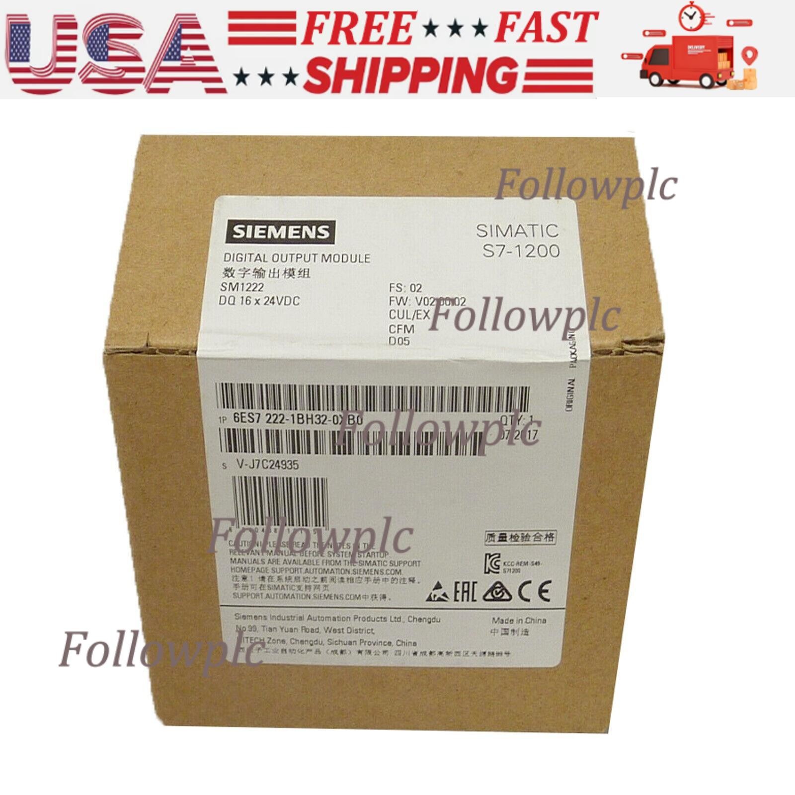 New Siemens 6ES7 222-1BH32-0XB0 6ES7222-1BH32-0XB0 output SM 1222 US FREE TAX