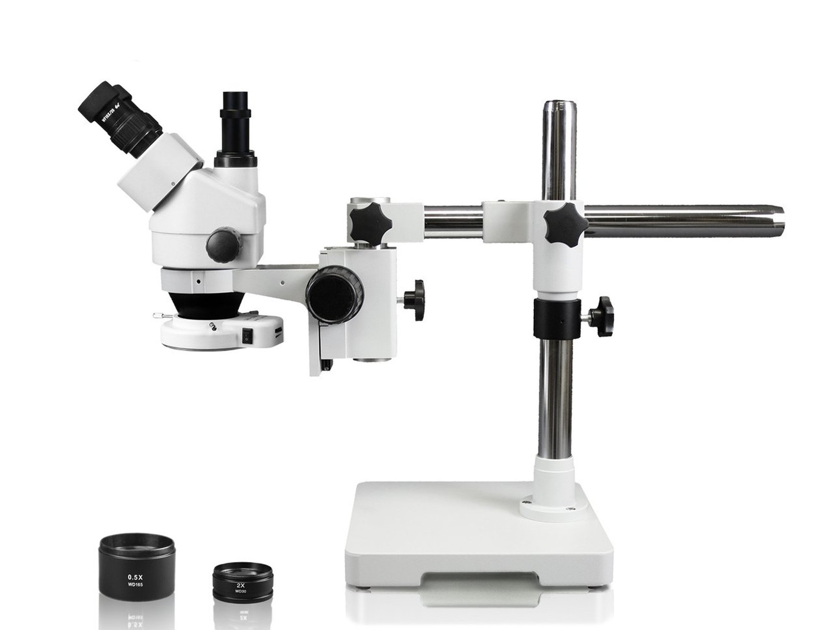 VS-3FZ-IFR07 Simul-Focal Trinocular Zoom Stereo Microscope | 10x WF Eyepiece,...
