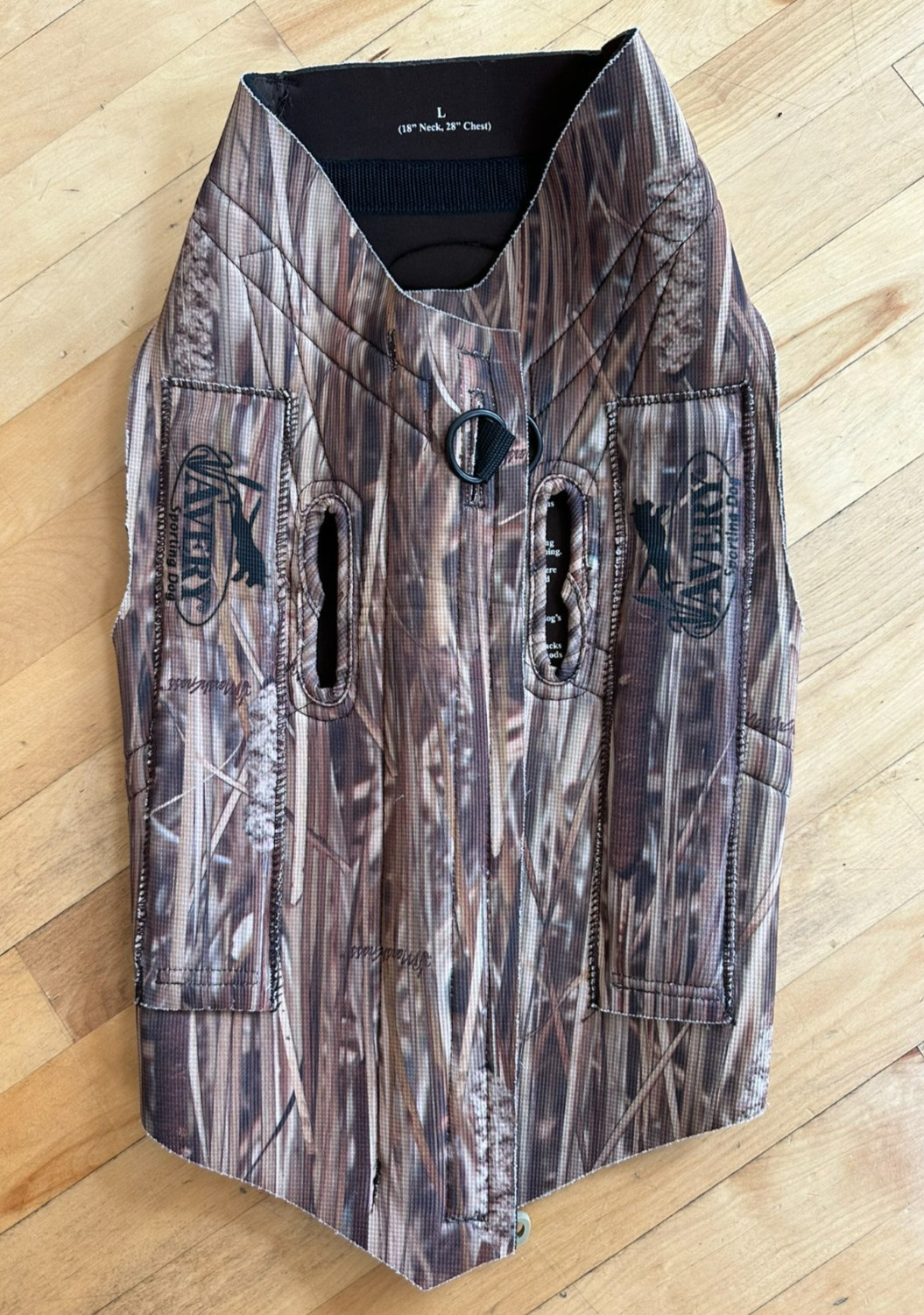 Avery Sporting Dog Hunting Vest Marsh Grass Neoprene Size Large