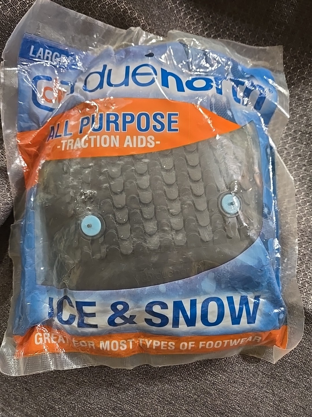 Due North All Purpose Ice & Snow Traction Aids Sz Large 10 - 12.5 New Sealed Pkg