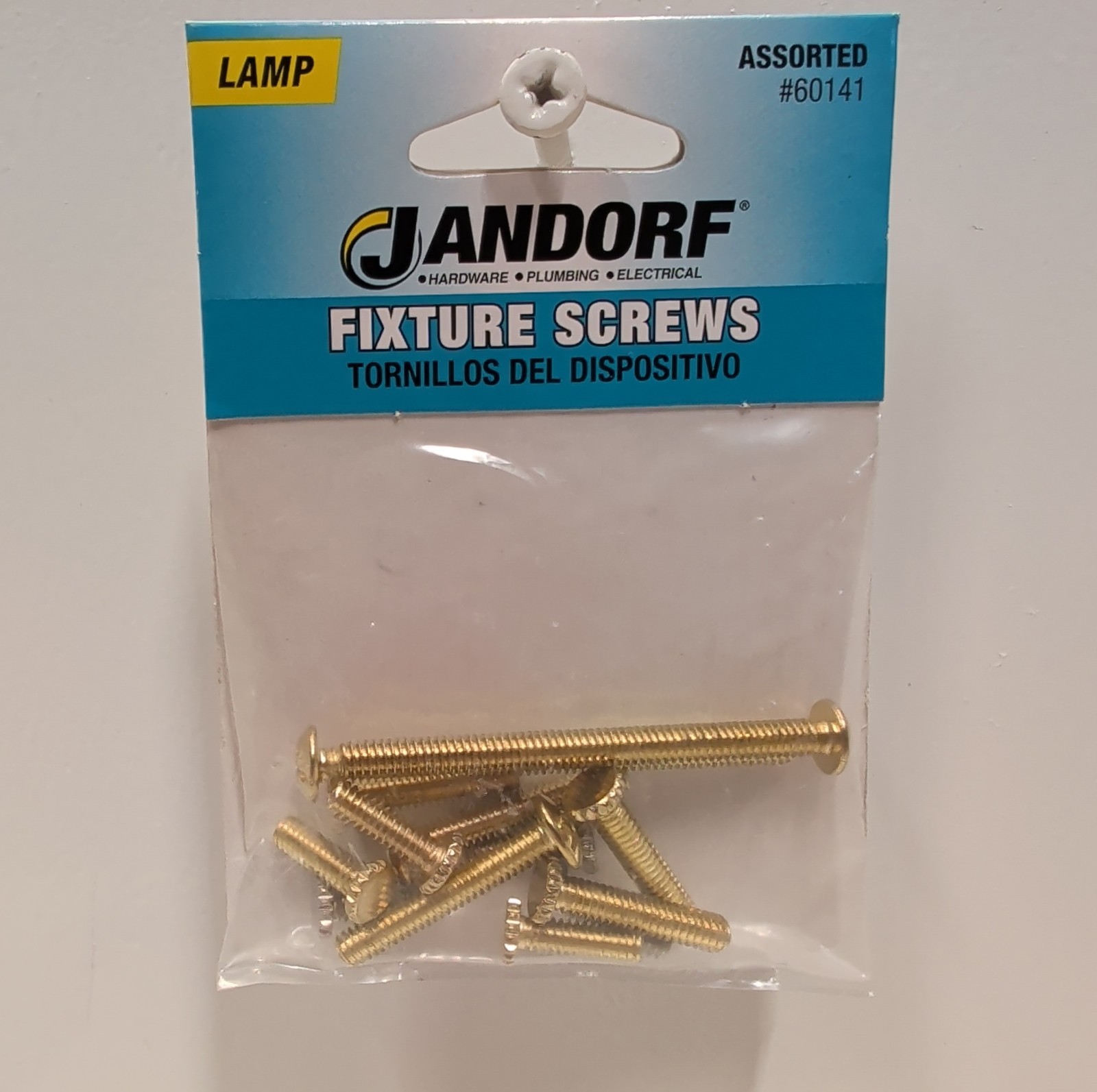 Jandorf 60141 Lamp Screws Brass/Nickel 8‑32 Assorted Lengths 13 Pack New