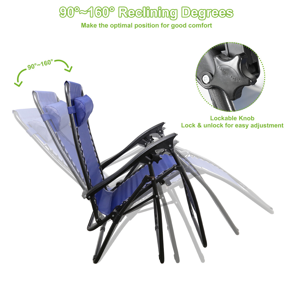 Set of 2 Zero Gravity Chairs Folding Lounger Beach Outdoor Patio Recliner Chair