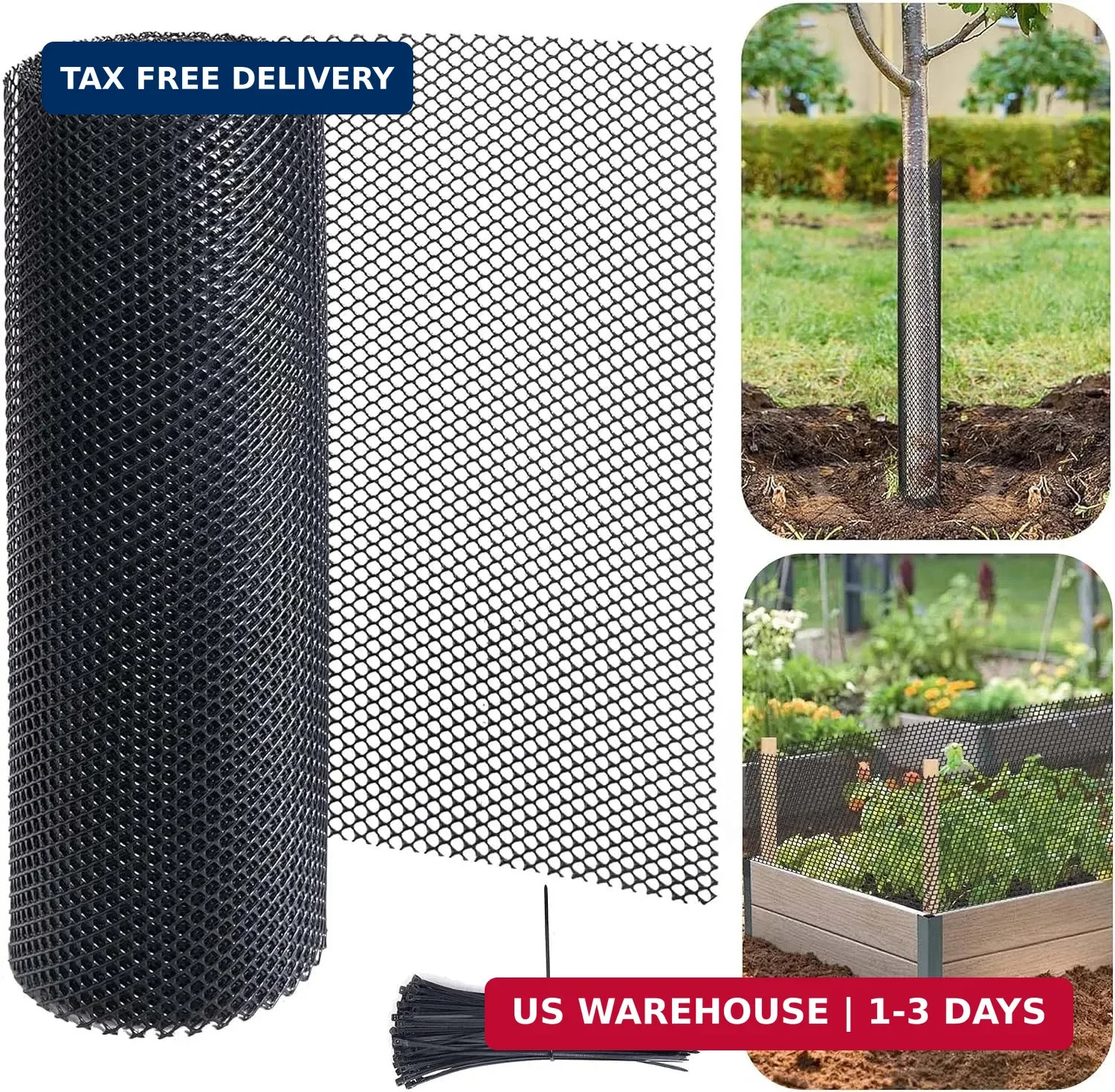 Watayo 20 Ft Mesh Tree Guard Trunk Protectors- Tree Bark Protector- Flexible Net