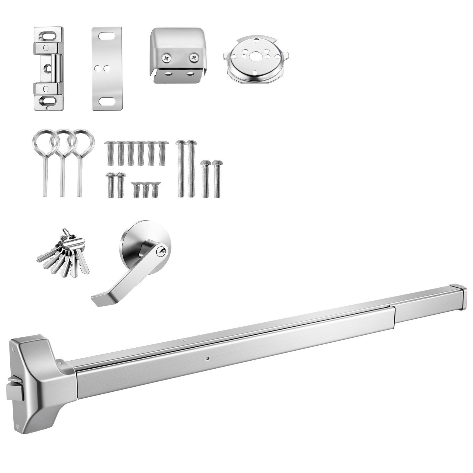 Uimoso Push Bar Exit Device with Exterior Lever for 41" Doors