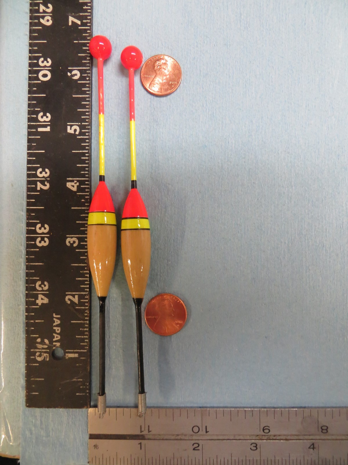 2 New Wood Slip Bobber Floats  B11
