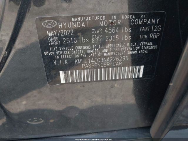 SONATA 2022 Glove Box 4836782