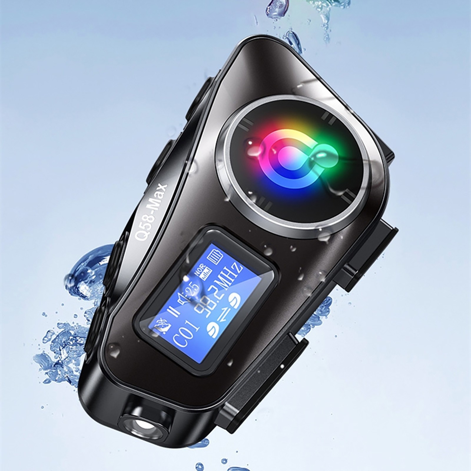 Bluetooth Headset maximum 32G Motorcycle Intercom Helmet LCD Waterproof