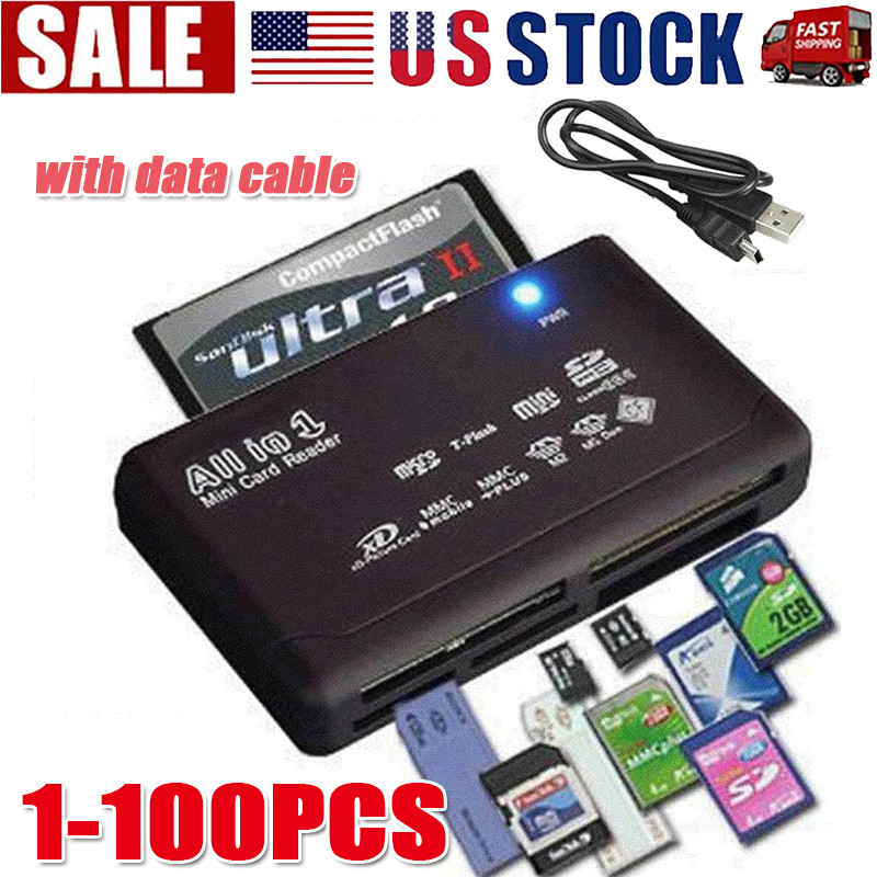 Memory Card Reader Mini 26-IN-1 USB 2.0 High Speed For CF xD SD MS SDHC lot