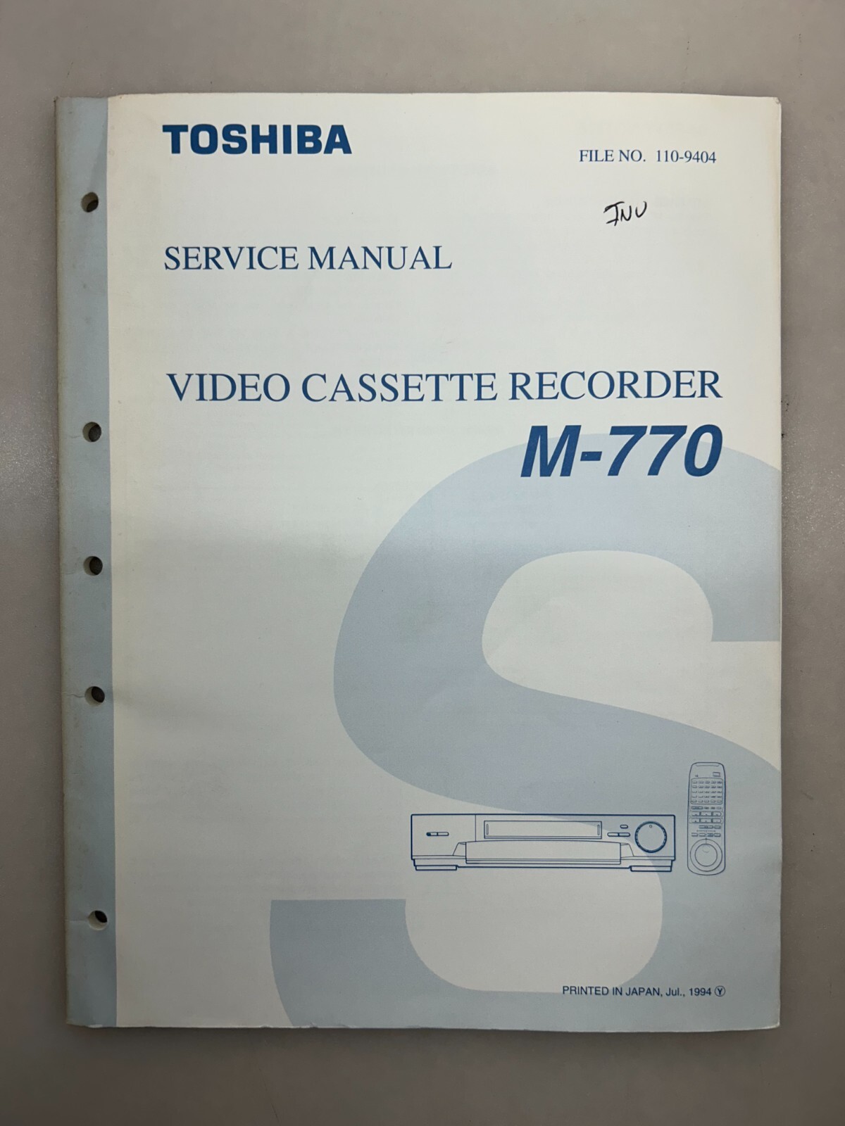 Toshiba M-770 Original Service Manual Free Shipping