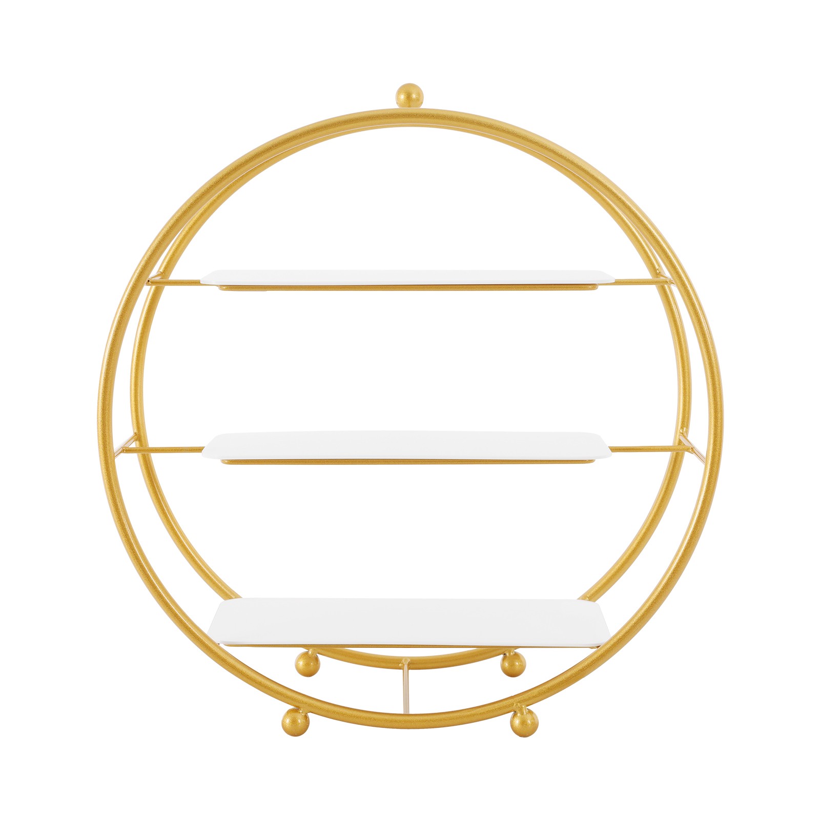 2 Pcs 3 Tier Gold Metal Tiered Cupcake Stand Circle Cupcake Holder Stand
