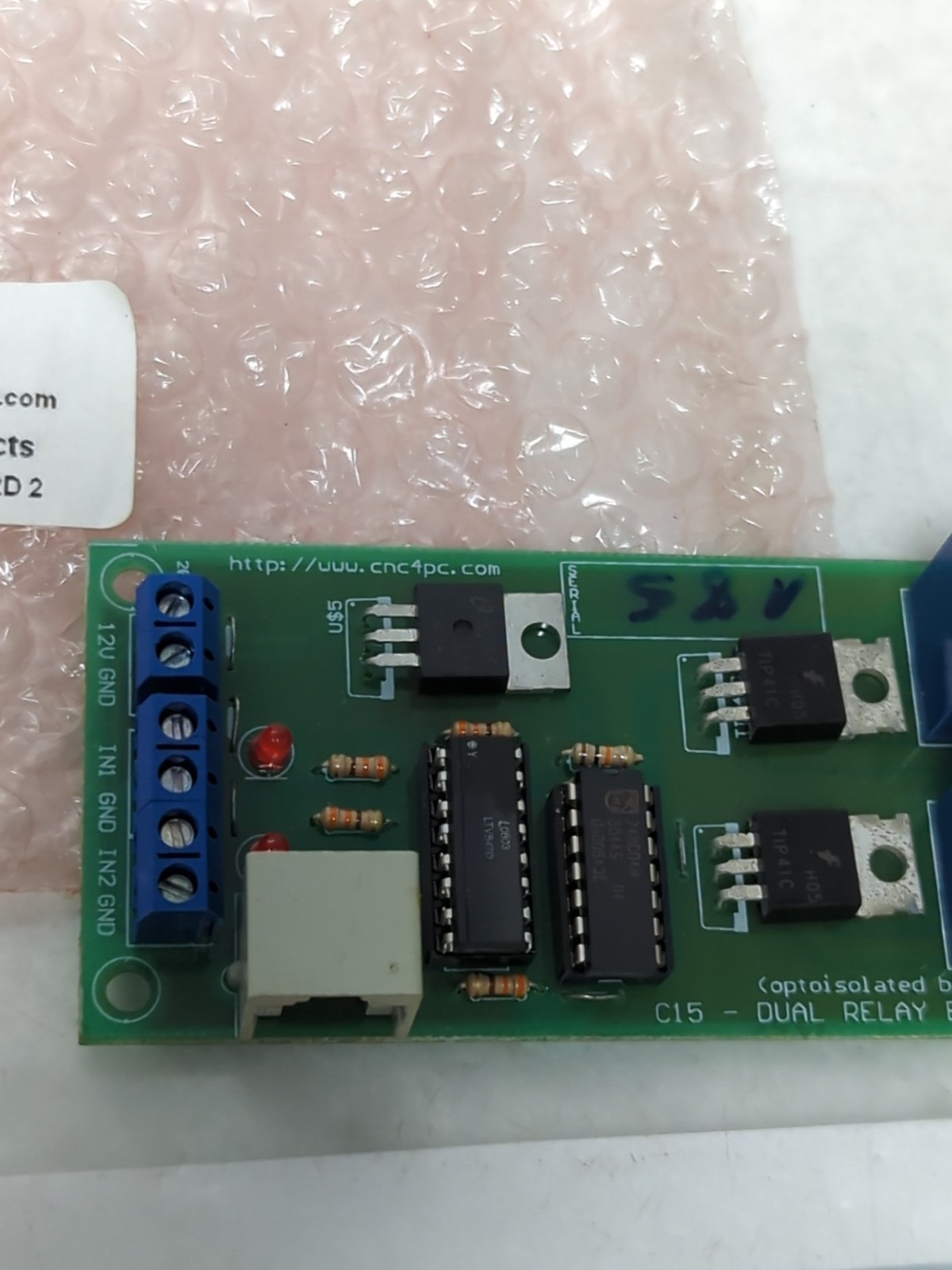 CNC,C15 RELAY BOARD REV 1.1 NOS