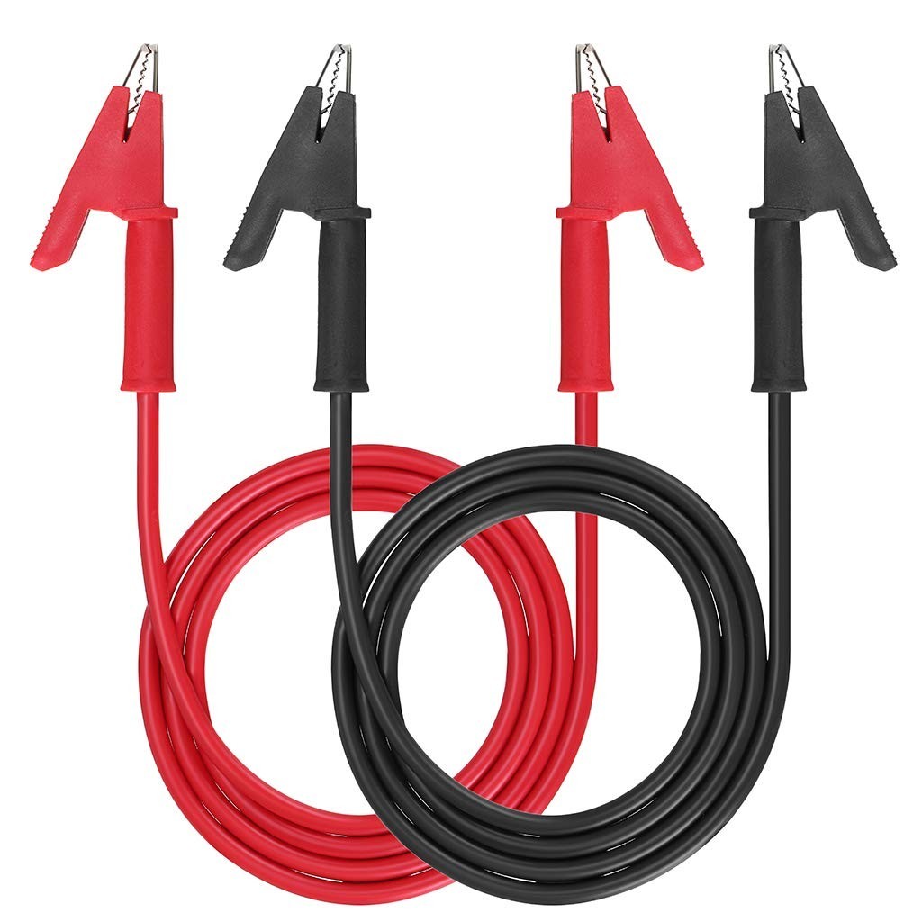 Versatile Dual Ended 3.3ft Alligator Clips - 15A Copper Lead Cables for Testing