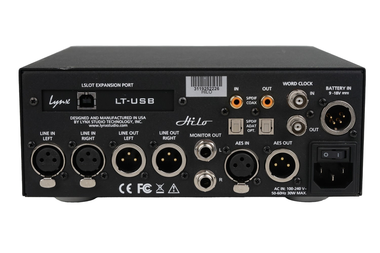 Lynx Studio Technology Hilo AD/DA Converter with USB #3119252226 (Used)