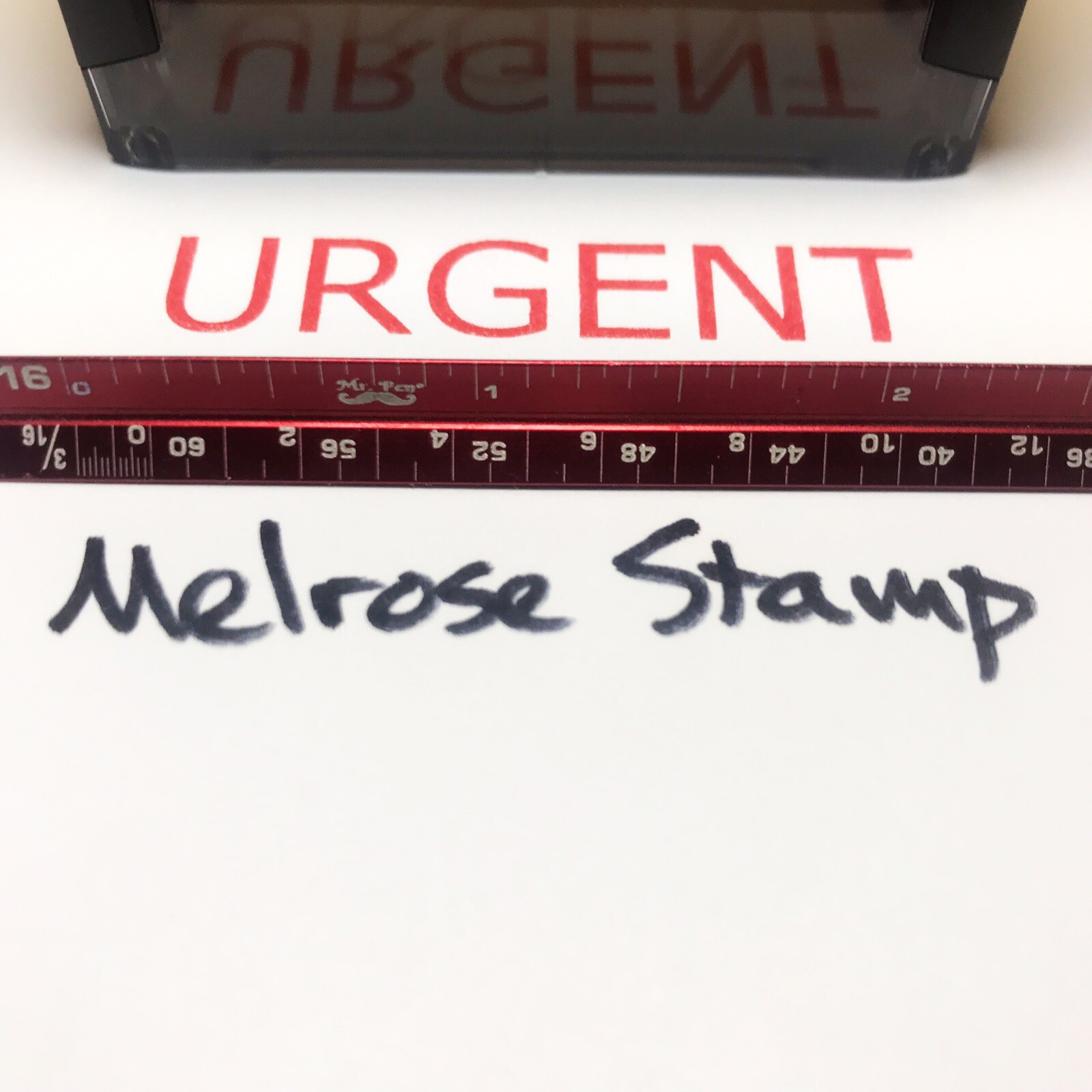 Urgent Rubber Stamp Red Ink Self Inking Ideal 4913