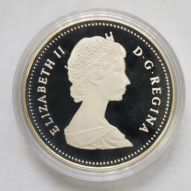 1987 Detroit De Davis Strait .500 Proof Silver Dollar
