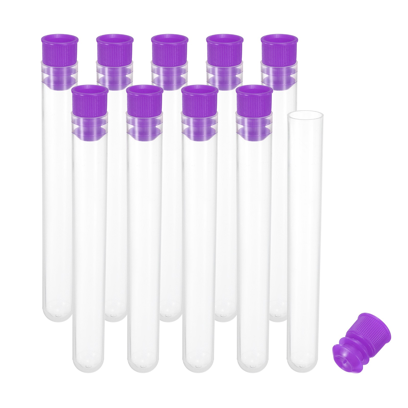 0.5x4" Plastic Sewing Needle Storage Holder, Purple 10pcs