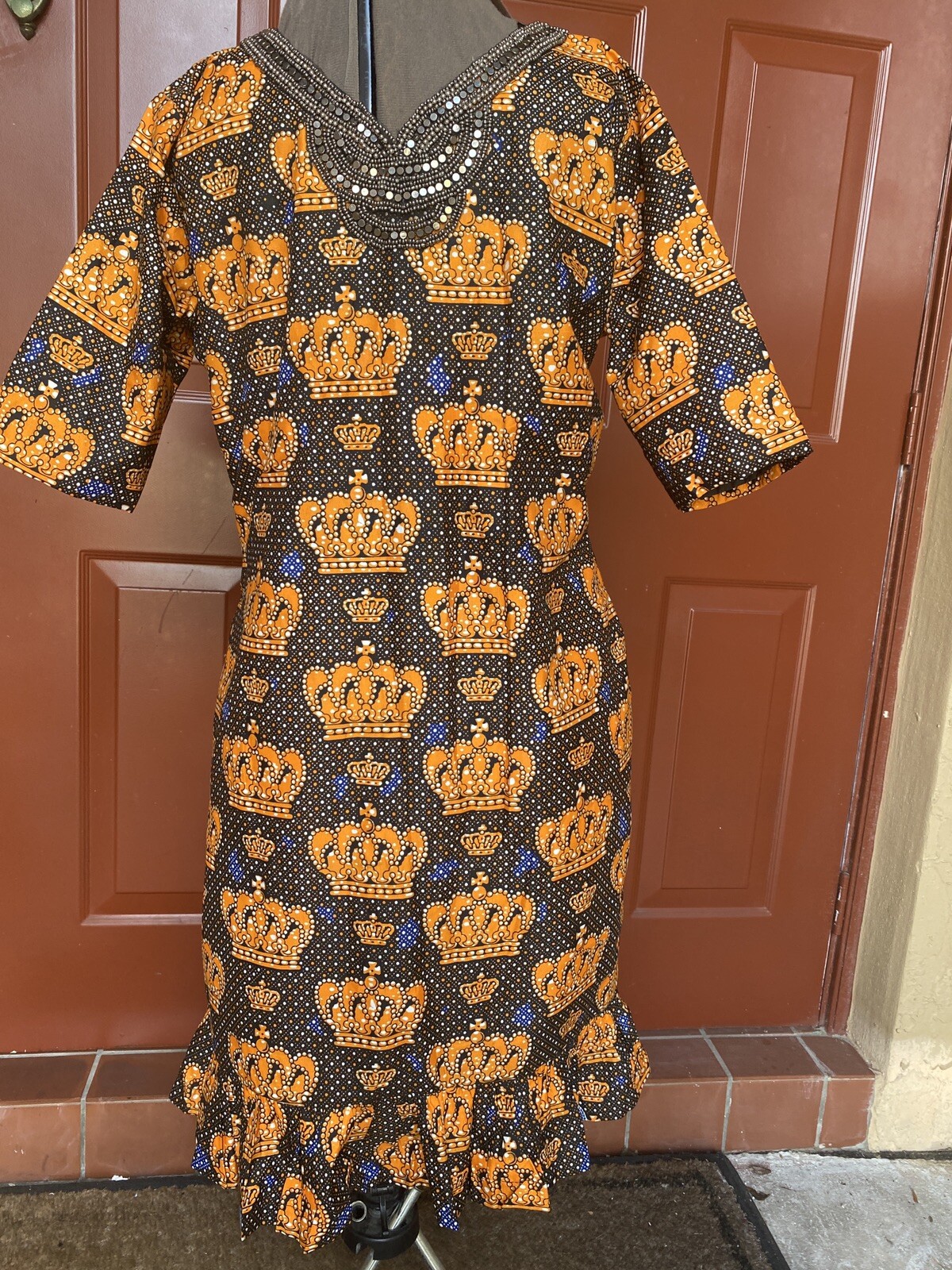 STYLISH ELEGANT NIGERIAN WAX ANKARA DRESS ( CULTURAL& ETHNIC CLOTHING AFRICA )