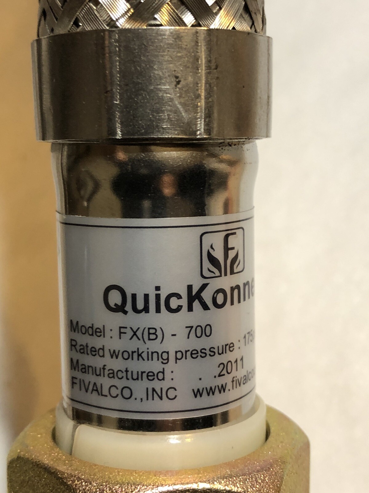 FIVALCO QuicKonnect fxb 700 fire sprinkler Braided hose