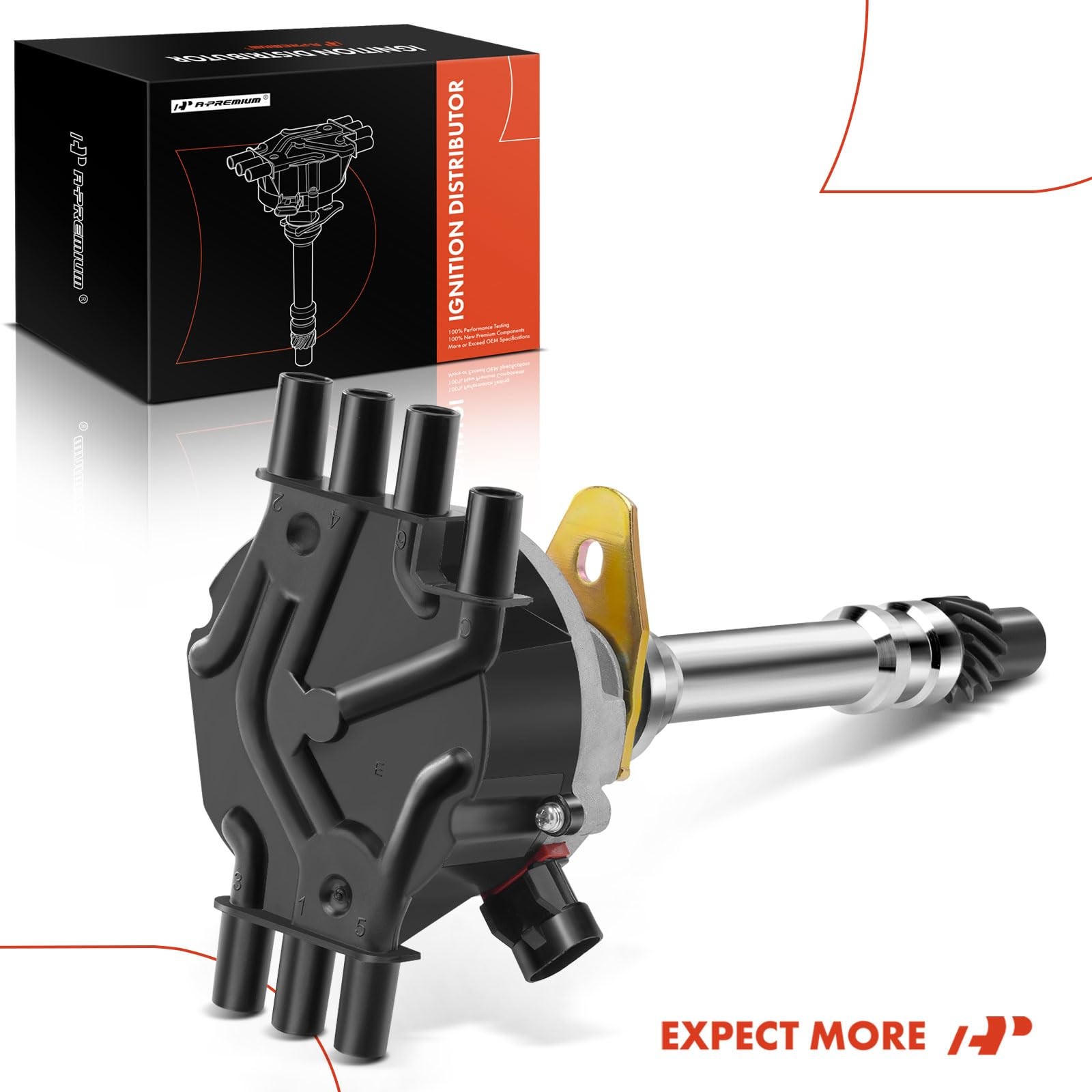 A-Premium Ignition Distributor w/ Cap & Rotor for Chevy GMC Isuzu vehicles