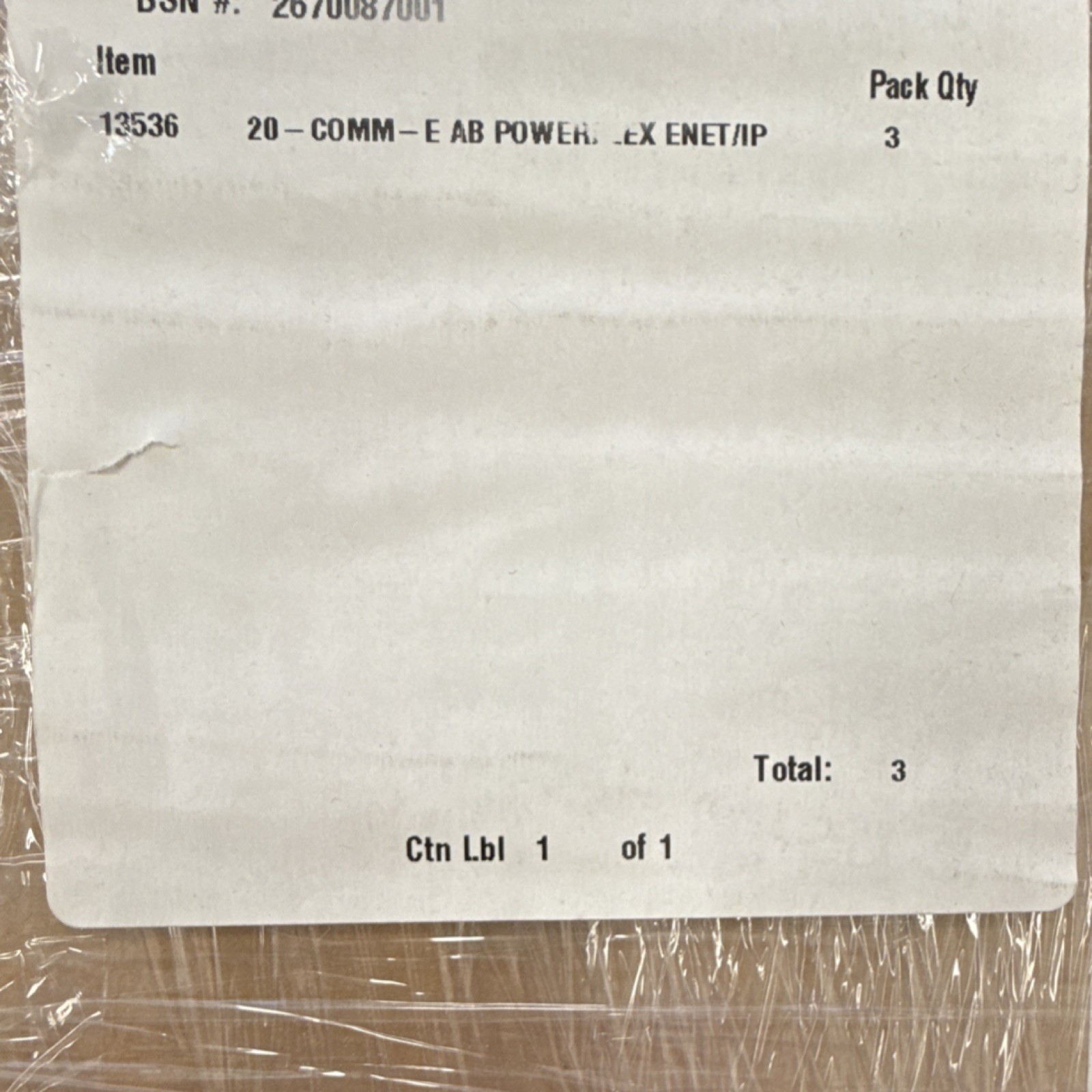Allen-Bradley 20-COMM-E Powerflex Ethernet/IP Adapter Module