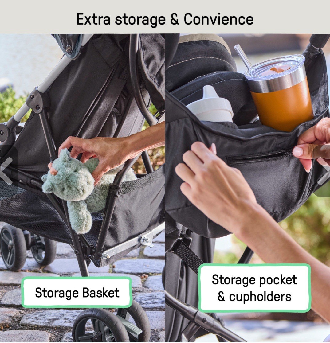 Ingenuity 3D Mini Convenience Umbrella Stroller Lightweight Compact Fold Slate