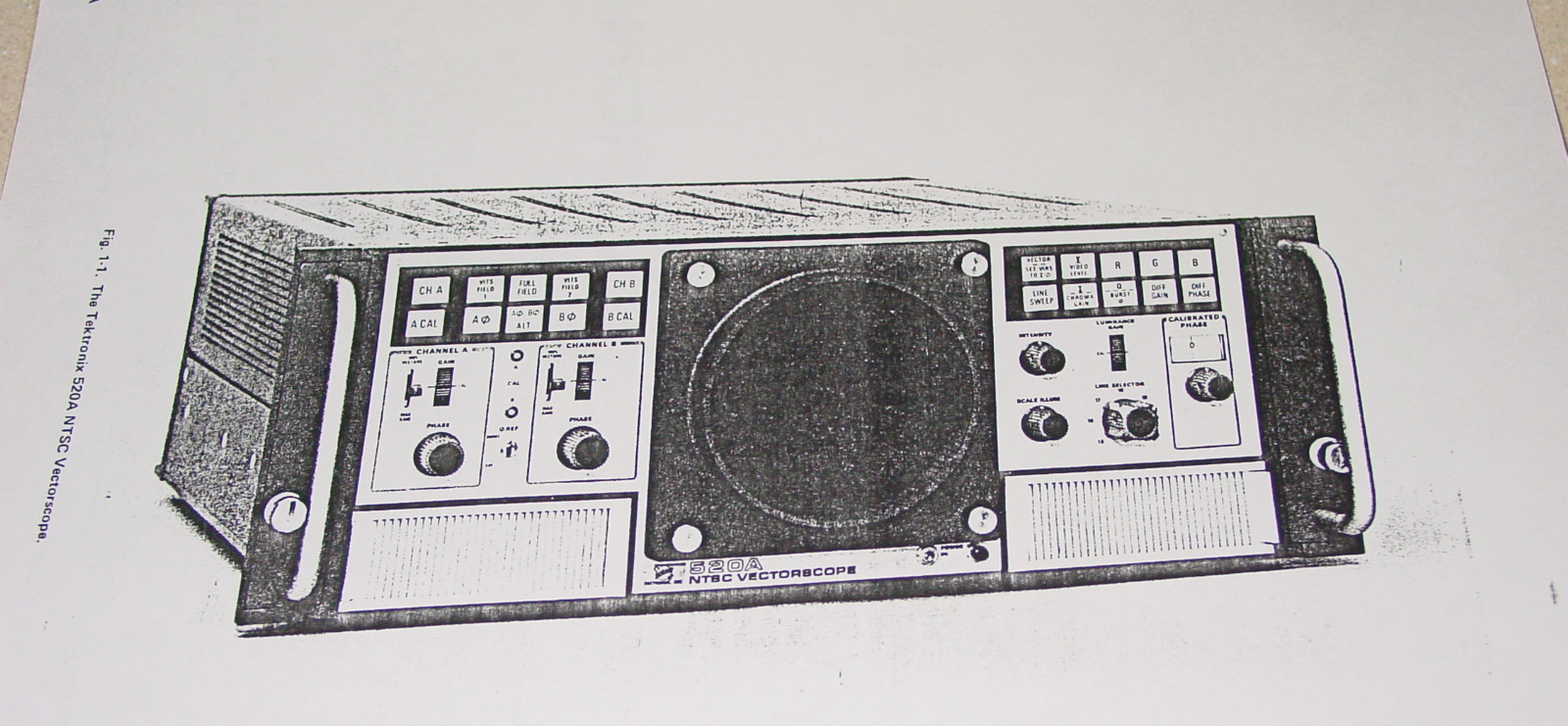 Tektronix 520A NTSC Vectorscope Instruction Manual