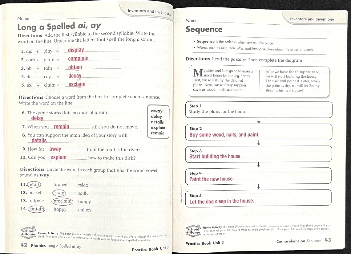 5th - My Sidewalks on Reading Street - PRACTICE BOOK (Level E) - TEACHER EDITION