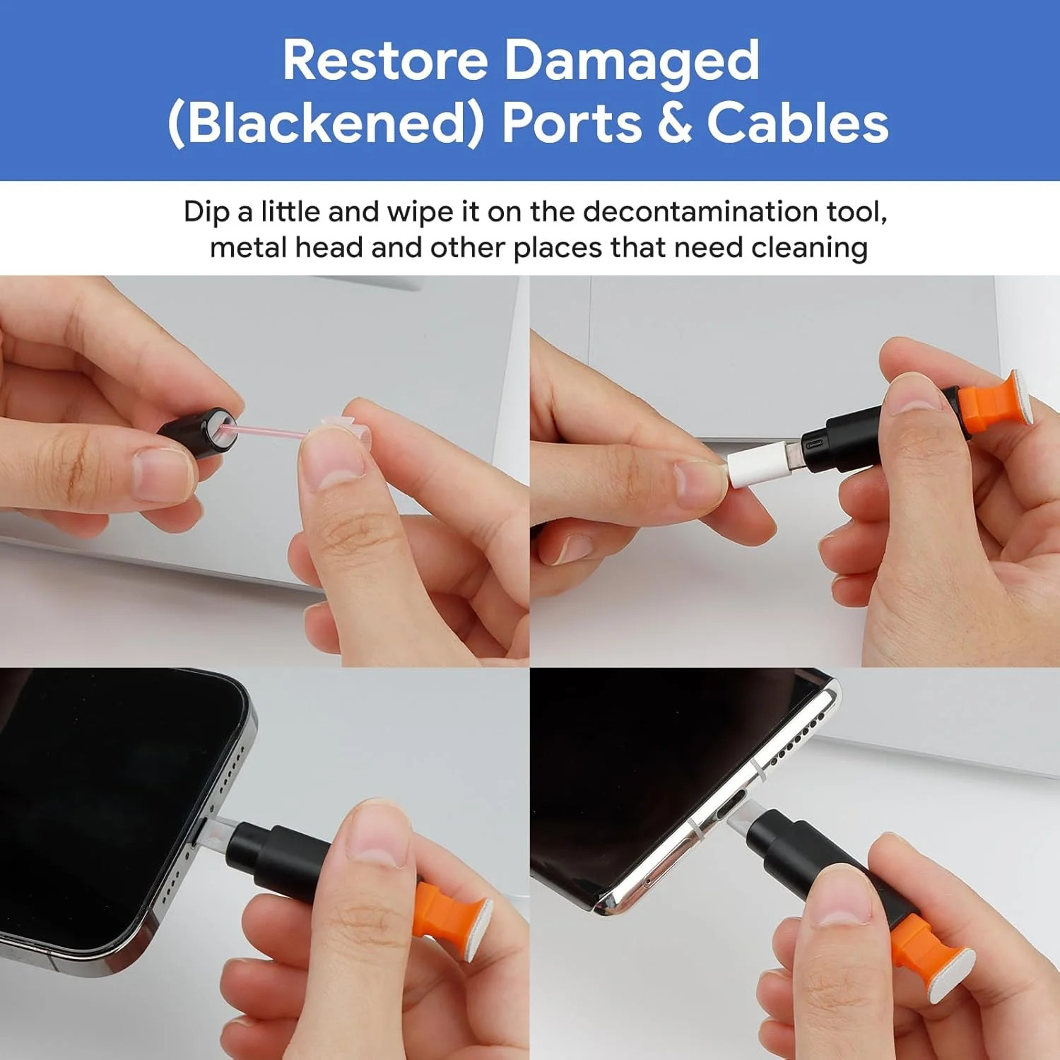 iPhone Cleaning Kit Cleaner - Charging Port Matte Black