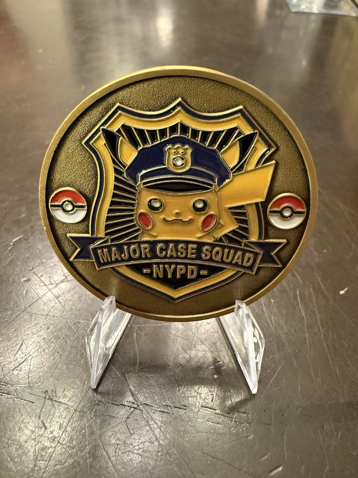 NYPD Major Case Squad Pokémon Challenge Coins Pikachu Charizard