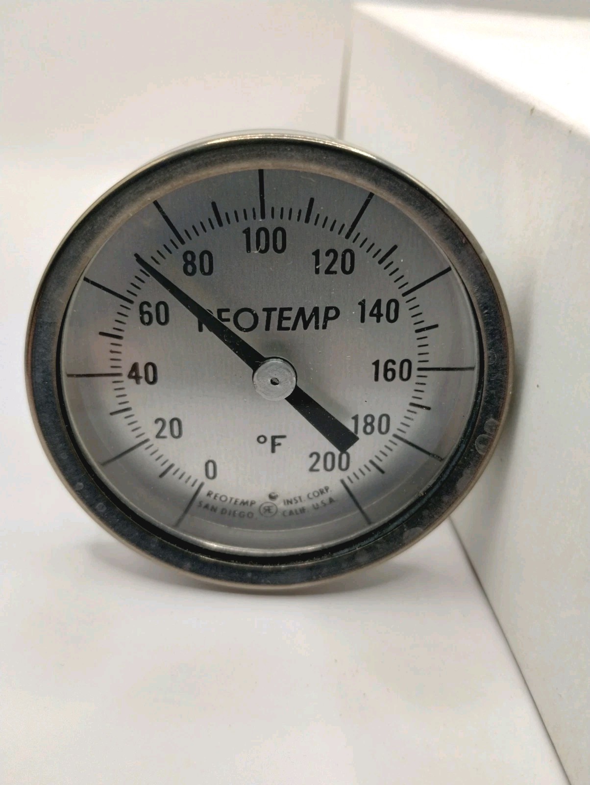 REOTEMP Model H Thermometer 0-200 Degrees, 4 Inch, #1B (1/2 NPT) NOS NIB Vintage