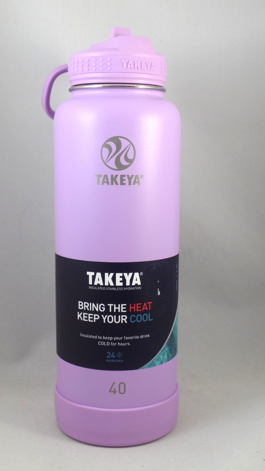 Takeya Actives 40oz Insulated SS Water Bottle Lilac Purple