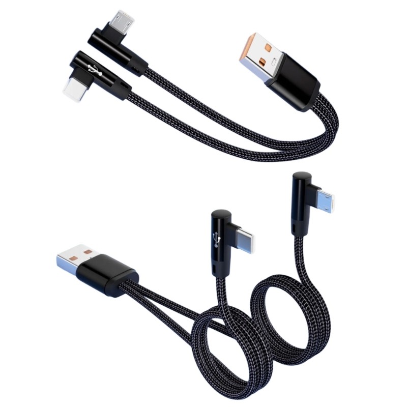 USB Fast Charging Cable Angled Connector 5A High Efficiency USB to Type C Split