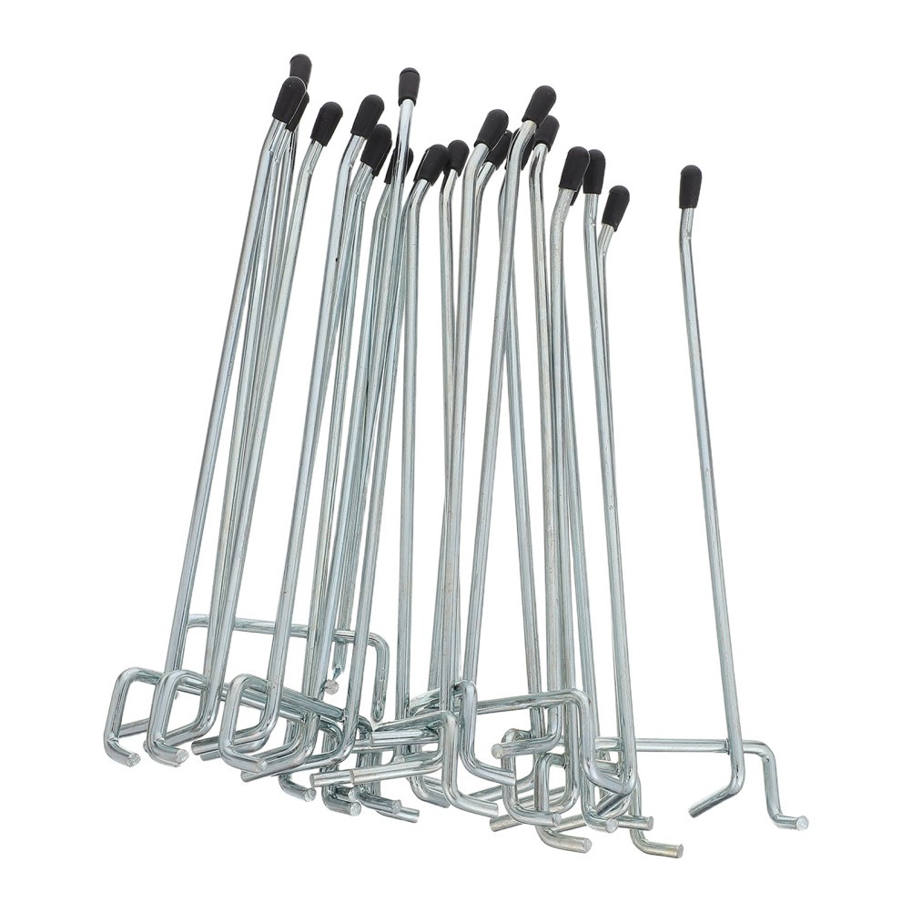 10Pcs Reusable Metal Pegboard Hooks Heavy Duty Tool Hangers for Garage Workshop