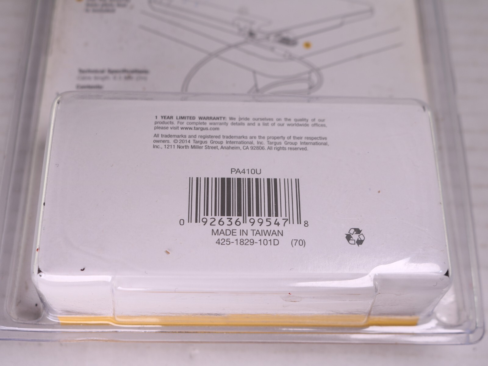 Targus DEFCON CL Laptop Computer Cable Lock - Resettable 4 Digit-Code, Galvanize