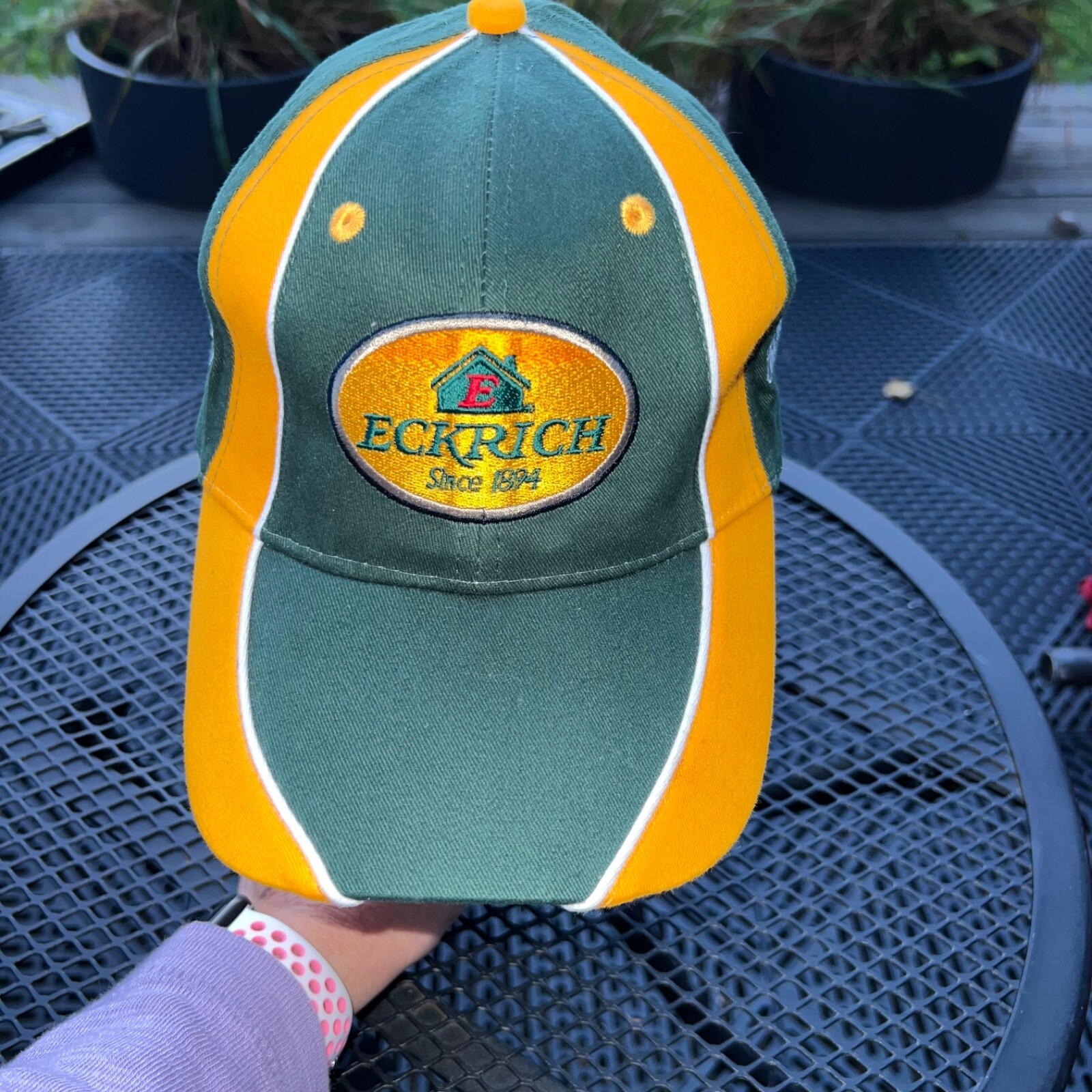 Eckrich Bobby Hamilton #35 Team Renaissance Motorsports Hat Cap  Hook Loop EUC