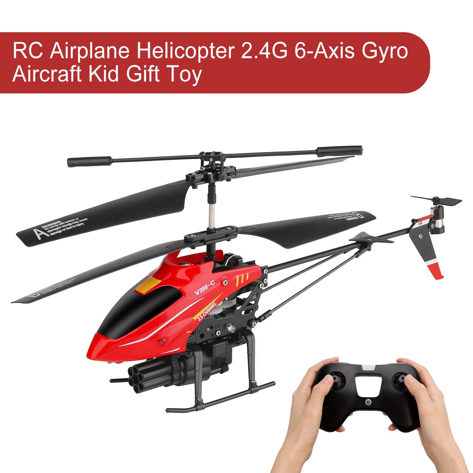 Wltoys V398-C RC Airplane Helicopter 2.4G 6-Axis Gyro Aircraft Kid Gift Toy