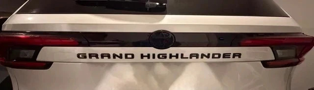 OEM TOYOTA 2024-2026 GRAND HIGHLANDER REAR NAMEPLATE BLACKOUT OVERLAYS