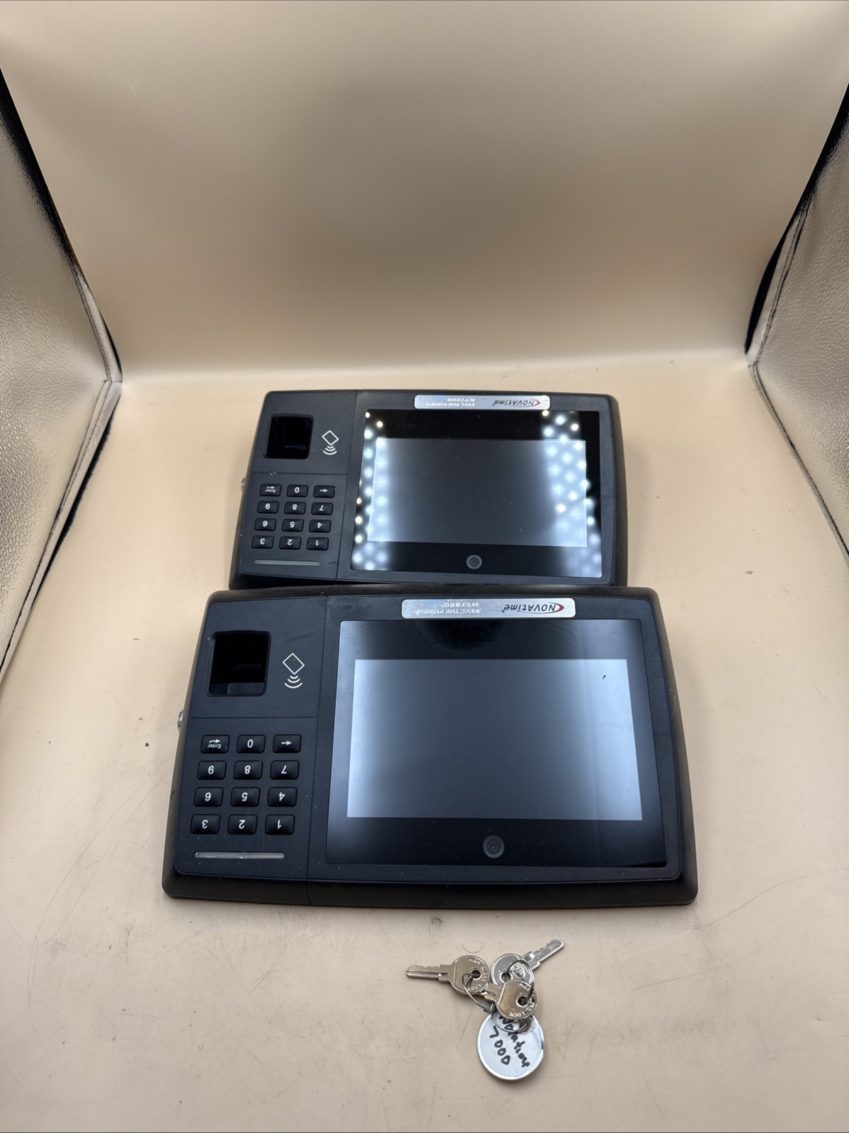 Lot Of 2  Novatime NT700II-FP 7" Touchscreen PoE Finger Print & Card Untested