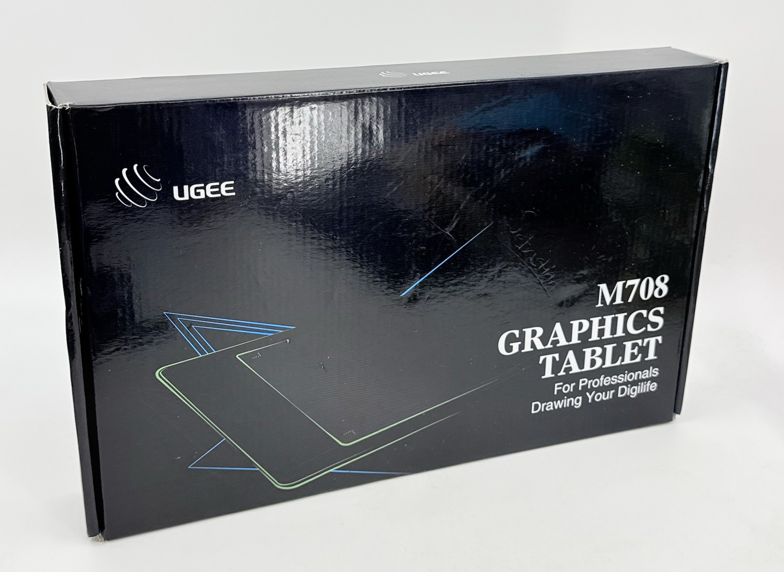 UGEE M708 Graphics Tablet USB Drawing Tablet w/ Stylus Pen & USB Cable Open Box