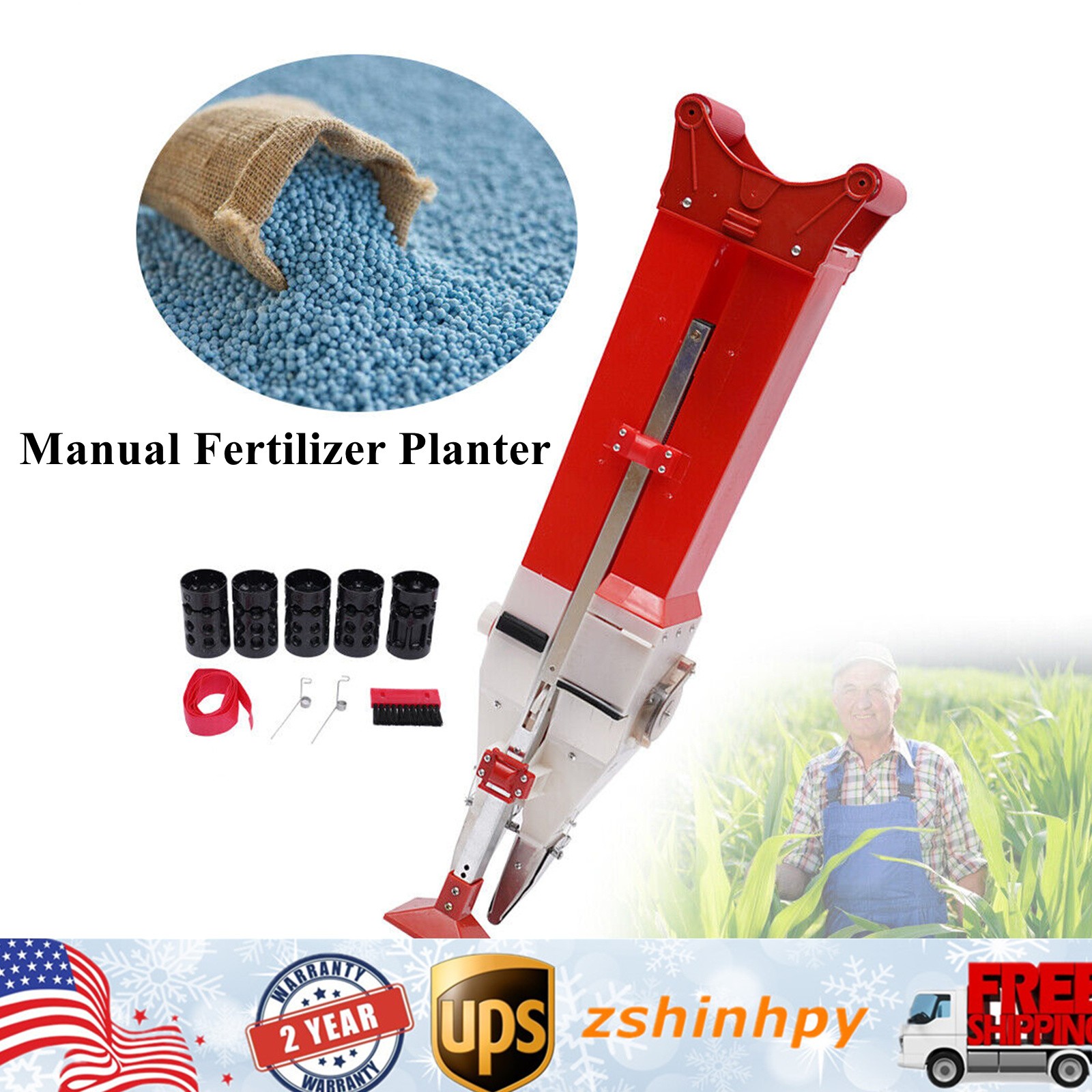 Hand-Held Applicator Fertilizer Corn Peanut Seed Seeder Garden Planter Tool NEW