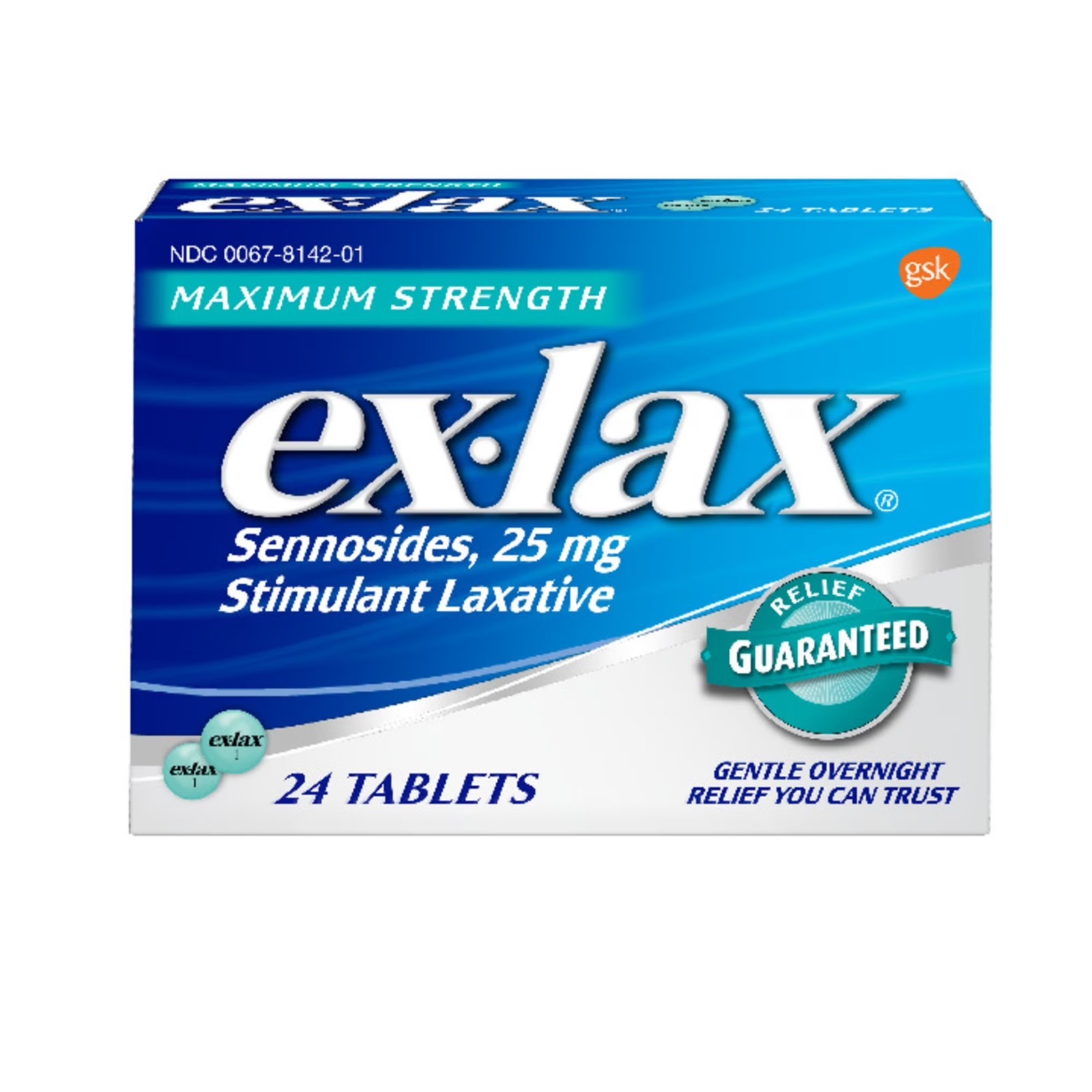 Ex-Lax Maximum Strength Stimulant Laxative Constipation Relief Pills, 24 Count