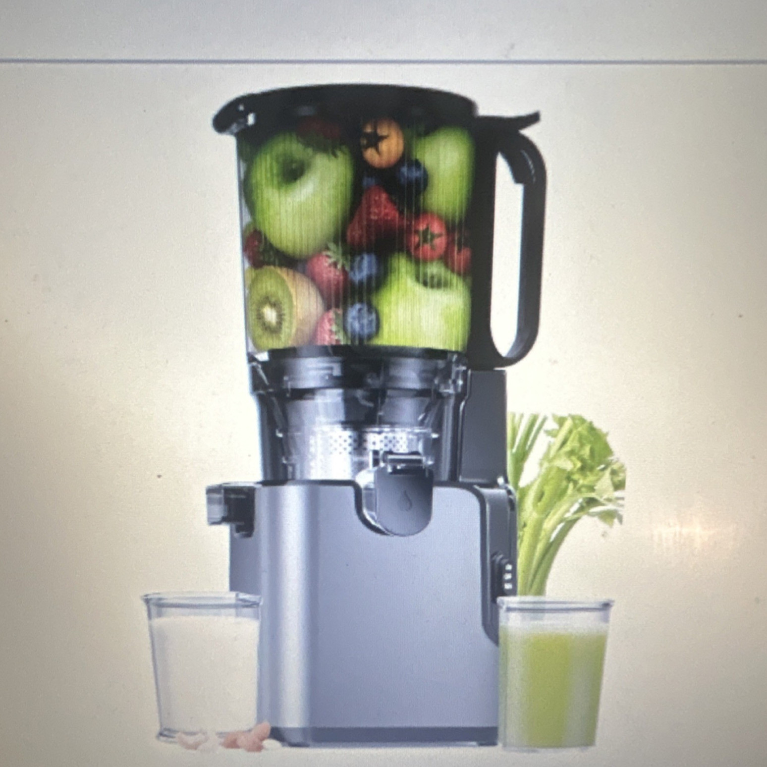 400W Cold Press Masticating Juicer, 5.8 Inch Feed Chute, Easy Clean, Low Noise