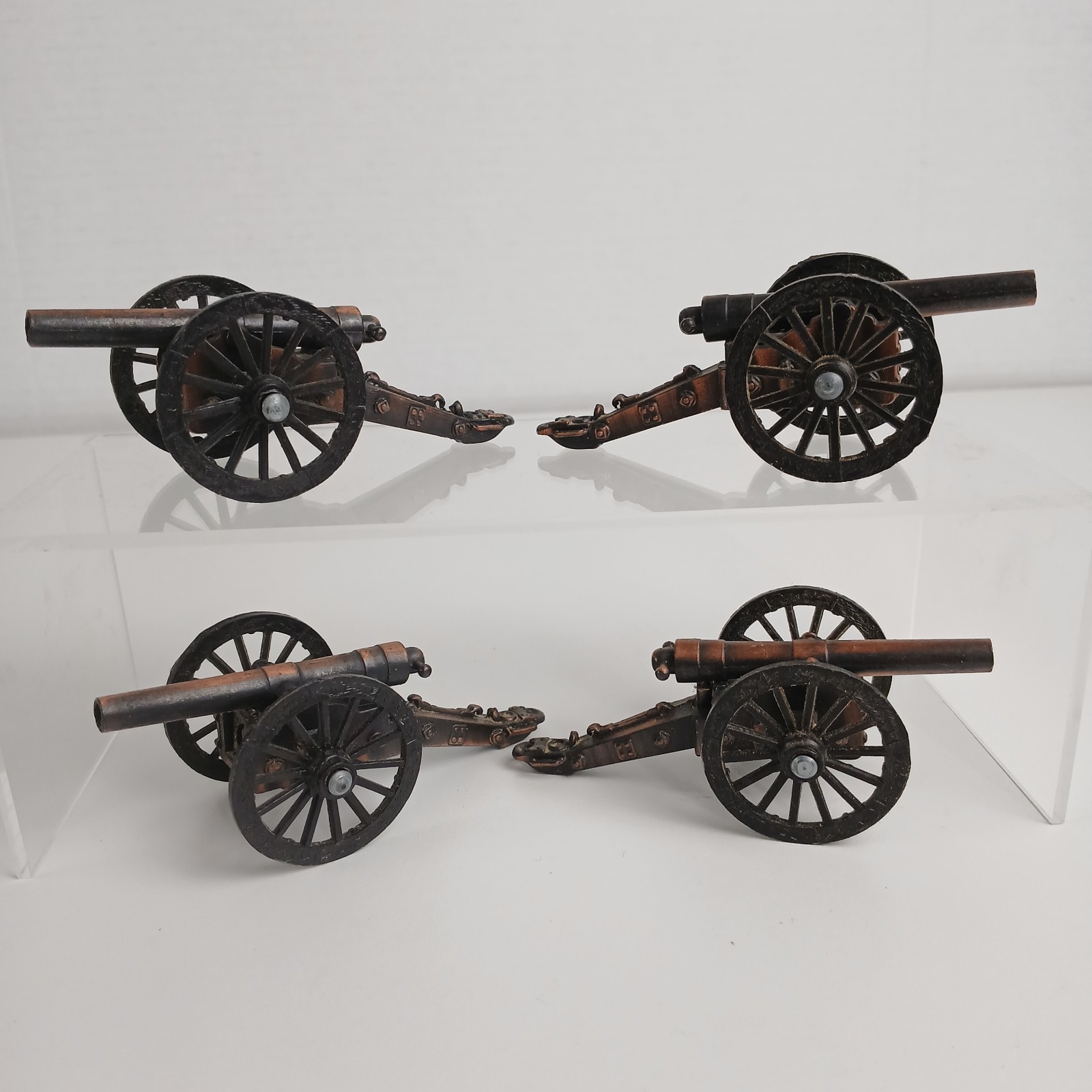 Cannon Replicas 4" War Die Cast Metal Pencil Sharpener Vintage 4 pieces